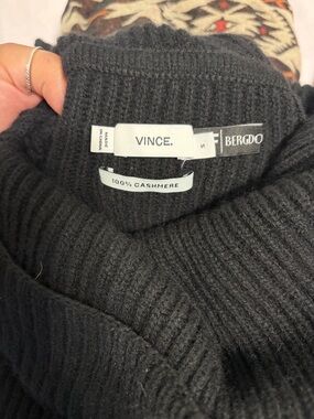 Vince Black Cashmere Turtleneck Sweater